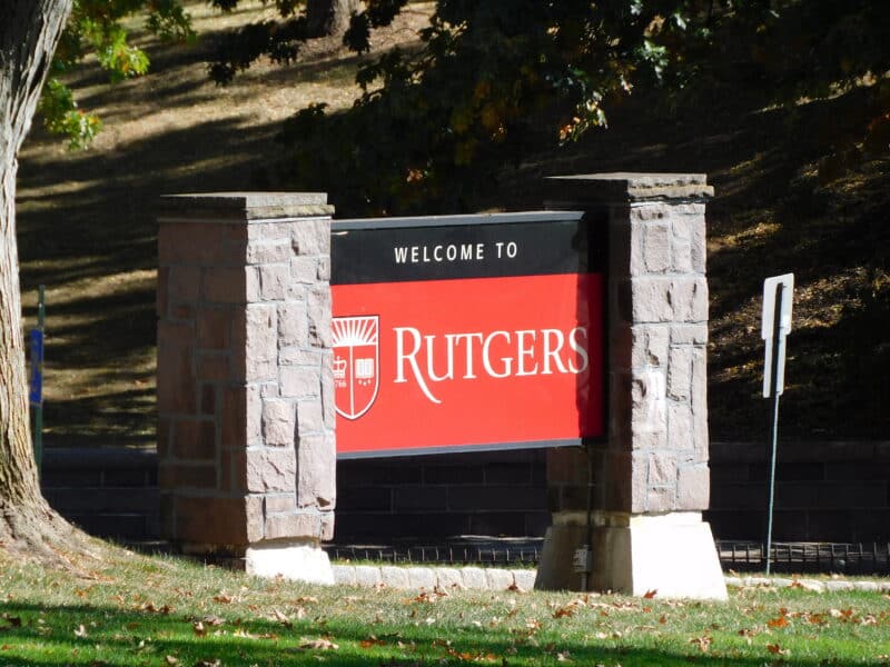 D.E.Wolski Rutgers Sign