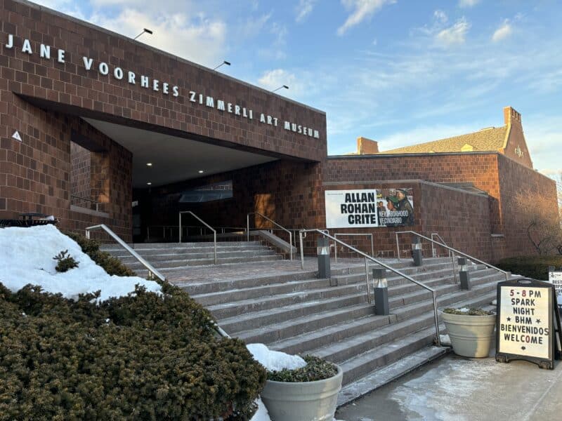 Steps to the Voorhees Zimmerli Art Museum