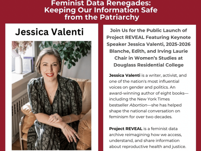 Project REVEAL event poster from Douglass College