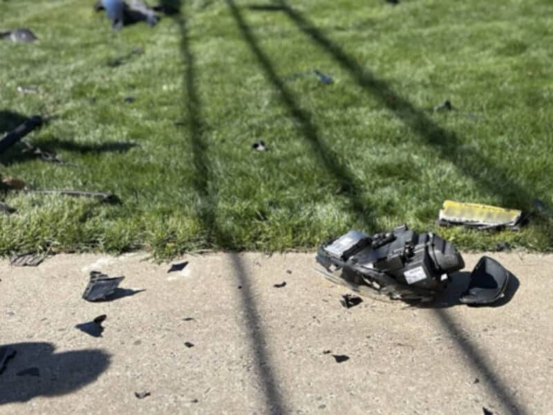 blurred license plate shred commchella crash